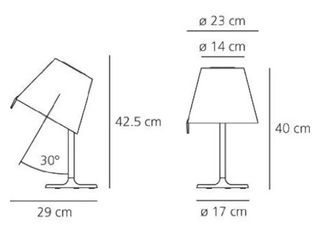 Lámpara de mesita de noche Artemide