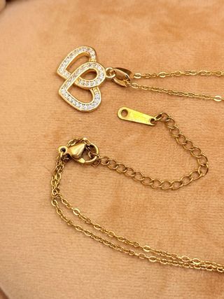 Collar Corazones Acero Inoxidable Hecho a Mano