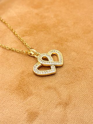 Collar Corazones Acero Inoxidable Hecho a Mano