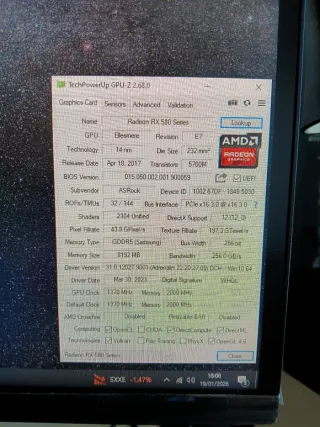 Tarjeta Gráfica ASRock Phantom Gaming RX580 8GB