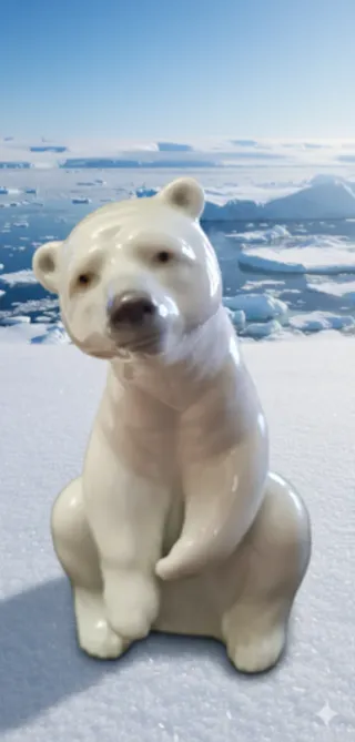 Orso Polare Lladro 13cm Porcellana