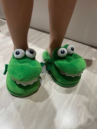 Zapatillas de casa divertidas de cocodrilo 35-36