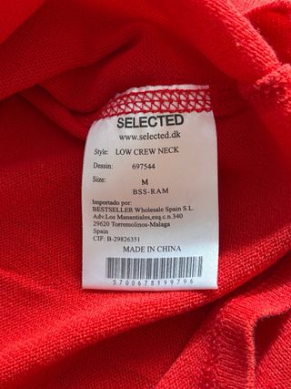 Selected Selected Talla M Rojo