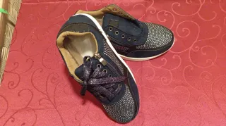 Zapatillas Mujer Azul y Plateado