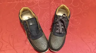 Zapatillas Mujer Azul y Plateado