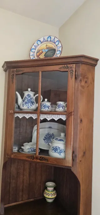 Mueble Rinconero Rústico Vitrina Madera