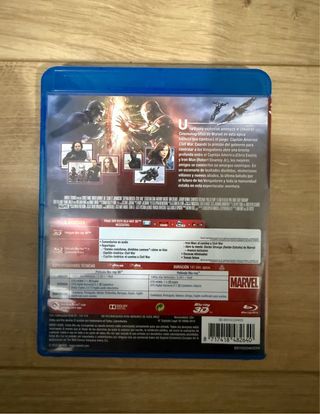 Pack 3 peliculas Blu-ray 3D Capitán América Marvel