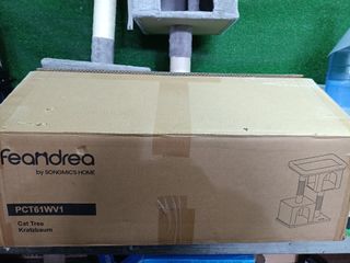 Feandrea Árbol para Gatos, Torre de Juegos 67 cm, S, Casa para Gatos de hasta 3 kg, Plataforma Grande, 2 Cuevas, Rascador, Gris Claro PCT611W01