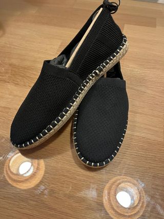 Alpargatas Tejido Punto Negras - 2 pares