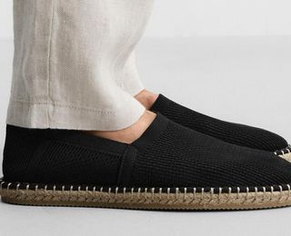 Alpargatas Tejido Punto Negras - 2 pares