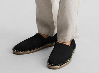 Alpargatas Tejido Punto Negras - 2 pares