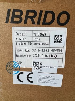 Inversor Solar Deye 6kW incluye IVA