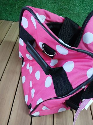 Rockland Bolsa de Lona con Ruedas Rosa Lunares