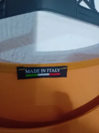 Vestido ocre Made in Italy con flores