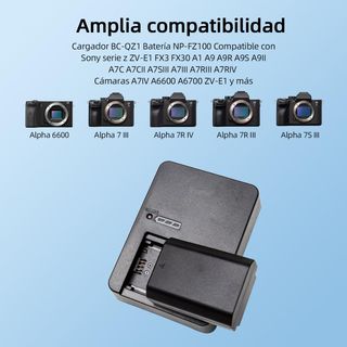 YUEFANSEN NP‑FZ100 BATERIA 2280mAh cargador BC‑QZ1