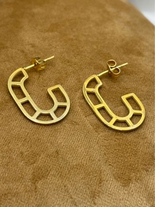 Pendientes Aro Acero Inoxidable Dorado