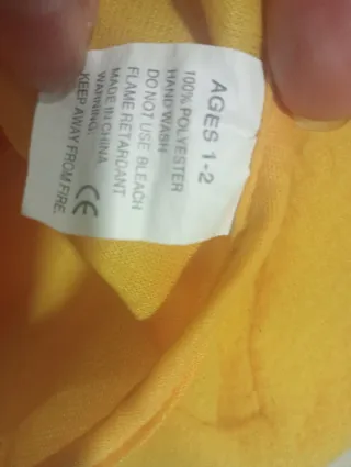 5€Disfraz de pollito para 1-2 sños