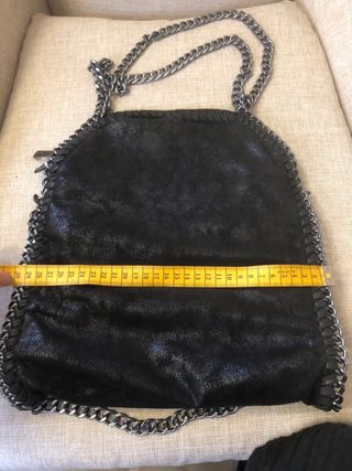 Borsa similpelle scamosciata nera