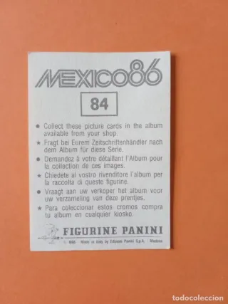 Sticker Panini Mexico 86 Maradona 84
