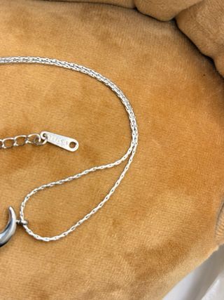 Collar Luna Acero Inoxidable Circonita mujer