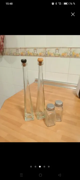 2 Aceiteras cristal + 2 tarros regalo