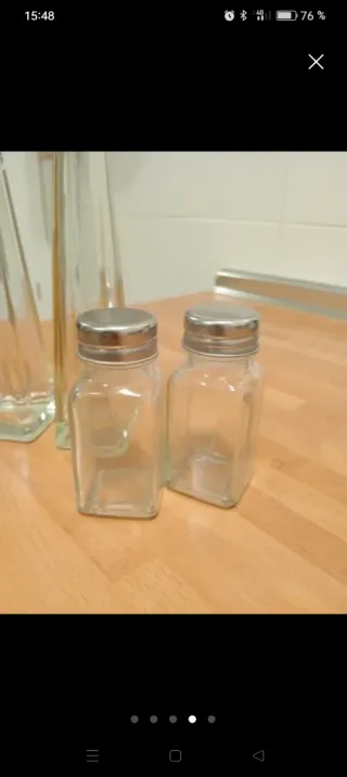 2 Aceiteras cristal + 2 tarros regalo