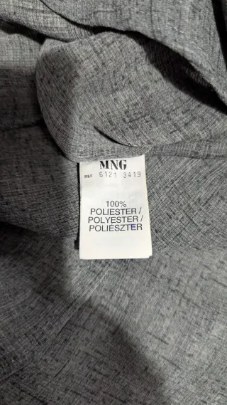 Blusón Mango Manga Larga Gris Talla XS