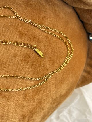 Collar Corazón Dorado y Rojo mujer