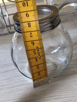 Porta spezie in vetro e metallo