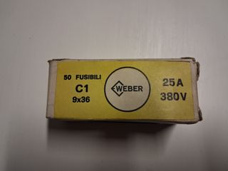 50 Fusibili C1 9x36 Weber 25A 380V