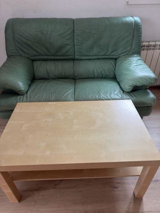 Mesa de centro de madera color beige/marrón