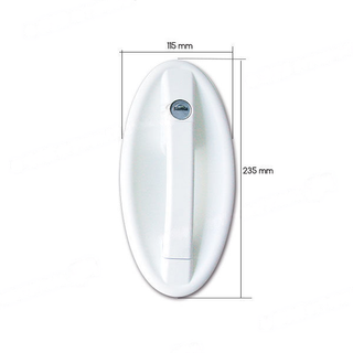 Cerradura FAP 1095 Oval Blanca Completa caravana