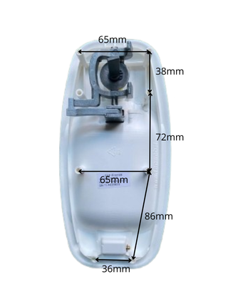 Cerradura FAP 1095 Oval Blanca Completa caravana
