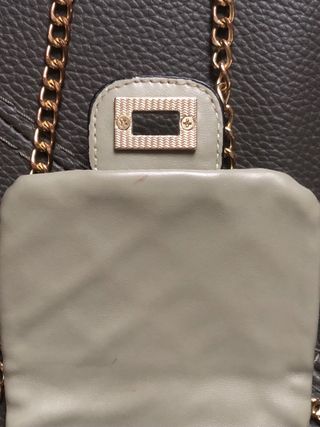 Borsa tracolla trapuntata grigio oro