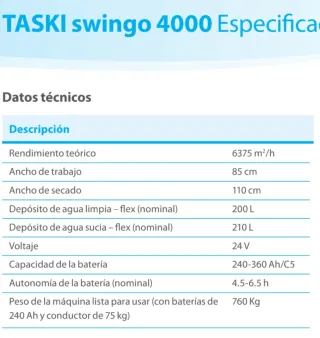 Fregadora Taski Swingo 4000