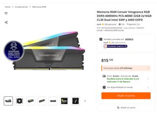 Corsair Vengeance RGB DDR5 32GB 6000MHz CL30