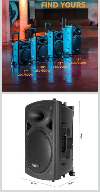 Altavoz Ibiza Sound Portátil con Micrófono