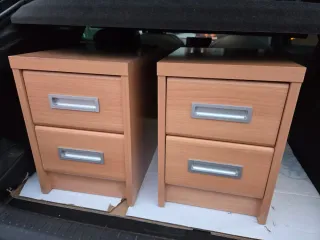 2 Mesitas Noche + Cabecero Madera