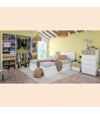 Kit Vestidor 190 cm. Blanco Artik/Natur