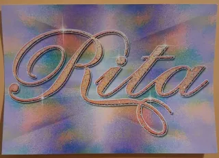 Cartolina nome Rita glitter