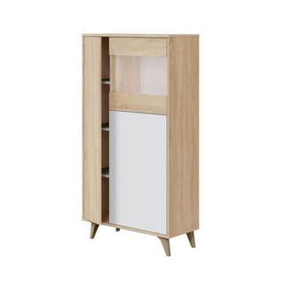 Vitrina 3 Puertas. Roble Canadian/Blanco Artik