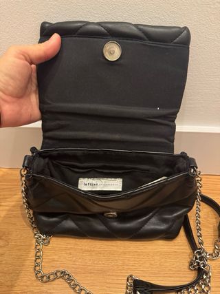 Bolso mujer negro acolchado