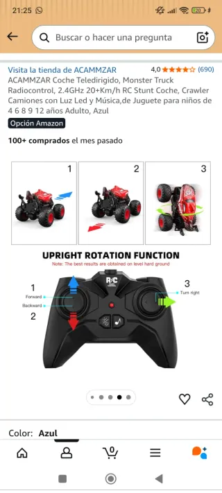 Monster Truck Tiburón RC con Mando