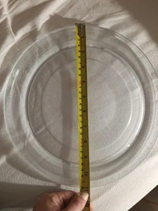 Plato de microondas grande de cristal