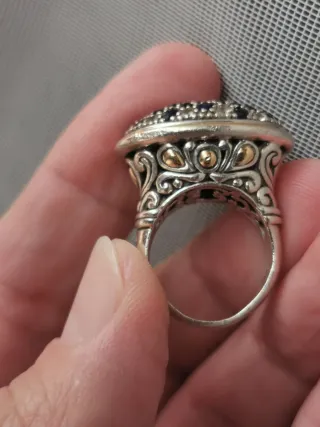 Anillo John Hardy 925 y 18k Lava