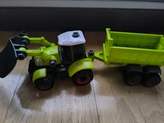 Tractor Juguete con Pala y Remolque