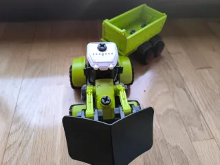 Tractor Juguete con Pala y Remolque