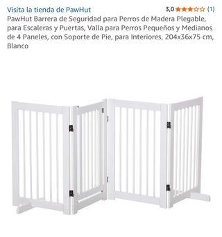 Barrera de seguridad blanca para perro