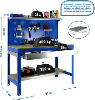 Banco de Trabajo Taller Simon Rack 400KG