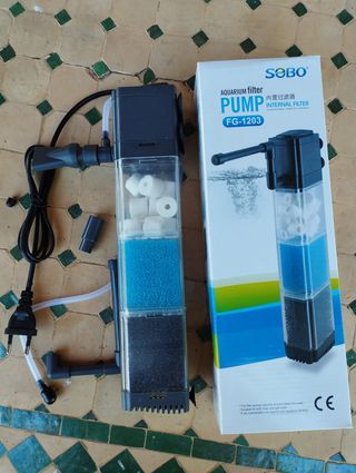 filtro acuario mediano pecera 880 litros/h interno